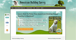 Desktop Screenshot of americanbulldogsavvy.com