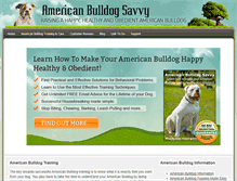 Tablet Screenshot of americanbulldogsavvy.com